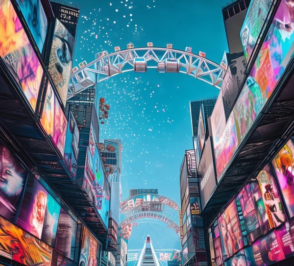 城市之眼，广告牌与理念的视觉盛宴